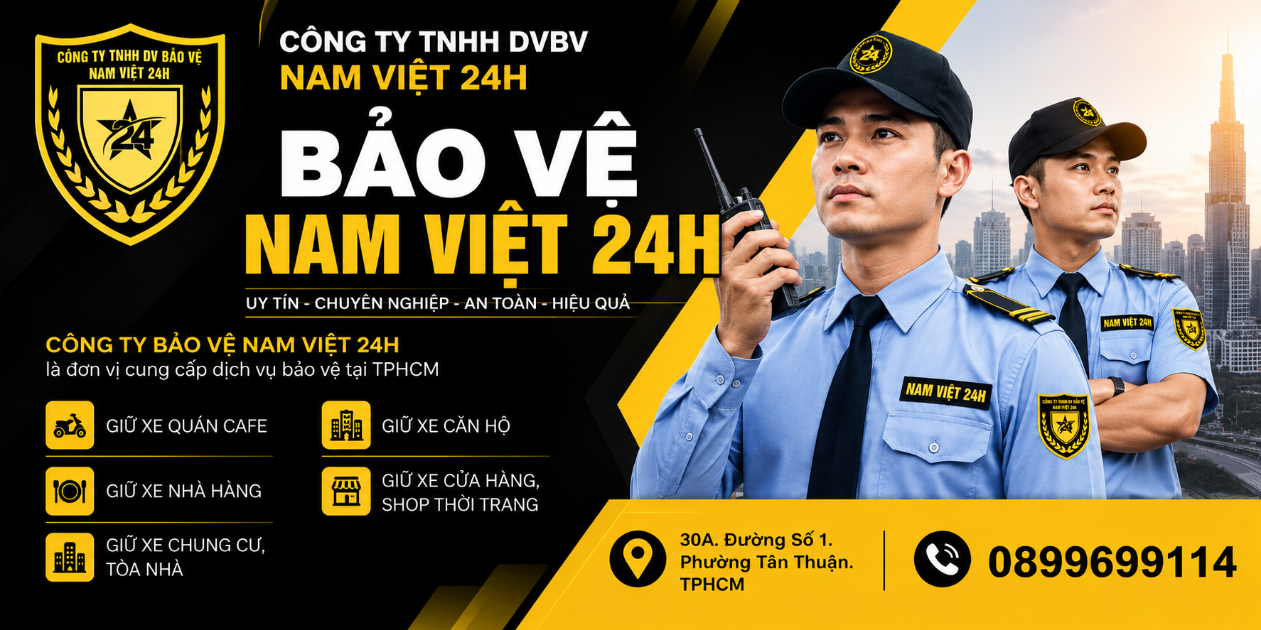 Banner CÔNG TY TNHH DVBV NAM VIỆT 24H